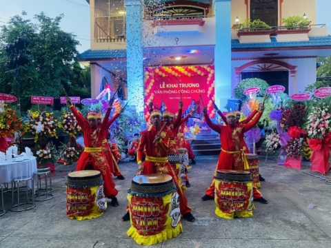 Múa lân sư rồng tại Lễ Khai Trương